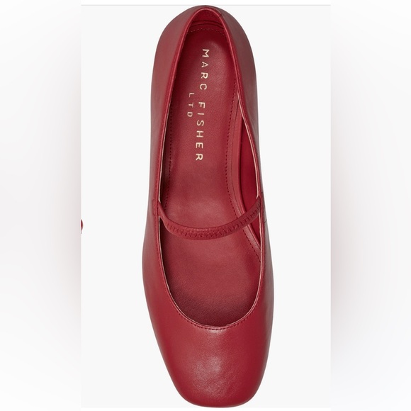 Marc Fisher LTD Urella Mary Jane Flats Red Leather size 8 $120 - Picture 14 of 16